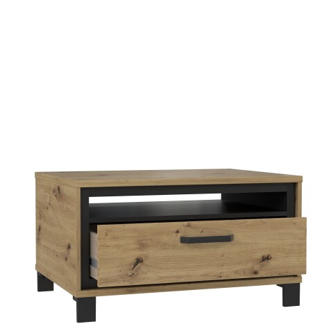 Couchtisch >TRONDHEIM< in Artisan Eiche  / Schwarz Eiche  - 80x44,8x60cm (BxHxT)