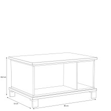 Couchtisch >TRONDHEIM< in Artisan Eiche / Schwarz Eiche  - 80x44,6x55cm (BxHxT)