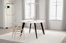 Esstisch >TABLES< in Weiss  - 110x74,5x110cm (BxHxT)