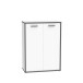 Kommode >KEFLAVIK< in Weiss / Uni Wolfram Grau  - 84,5x115,1x41,5cm (BxHxT)