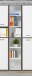 Standregal >KEFLAVIK< in Weiss / Uni Wolfram Grau  - 44,8x226,5x41,5cm (BxHxT)