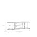 TV-Board >SALTWATER< in Weiss / VENICE Marmor / Weiss Glanz