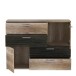 Kombikommode >SKIVE< in Eiche Antik / Touchwood  - 124,9x95,9x41,3cm (BxHxT)