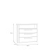 Schubkastenkommode >SURFINIO< in Grau / Catania Eiche  - 98,9x85,9x41,3 (BxHxT)
