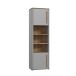 Standregal >SURFINIO< in Grau / Catania Eiche  - 58,6x194,3x41,3cm (BxHxT)