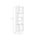 Standregal >SURFINIO< in Grau / Catania Eiche  - 58,6x194,3x41,3cm (BxHxT)