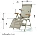 Gartensessel >Cadiz< in Grau, Kunstfasergewebe - 95x109x62cm (BxHxT)