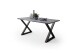 Baumkantentisch >Calabria< in Akazie grau  / anthrazit - 180x77,5x100 (BxHxT)