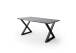 Baumkantentisch >Calabria< in Akazie grau  / anthrazit - 200x77,5x100 (BxHxT)