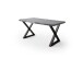 Baumkantentisch >Calabria< in Akazie grau  / anthrazit - 220x79,5x100 (BxHxT)