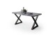 Baumkantentisch >Calabria< in Akazie grau  / anthrazit - 240x79,5x100 (BxHxT)