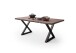 Baumkantentisch >Calabria< in Akazie walnuss/anthrazit - 240x79,5x100 (BxHxT)
