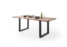 Baumkantentisch >Calabria< in Akazie natur / anthrazit - 160x76,5x90 (BxHxT)