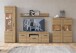 Glasvitrine >CORTINA< in Grandson Eiche Dekor - 58x195x37,4 (BxHxT)