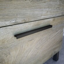 Waschbeckenunterschrank >ATHENA< (2er-Set) Spiegel, Alaska-Eiche - 80x80x45 (BxHxT)