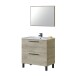 Waschbeckenunterschrank >ATHENA< (2er-Set) Spiegel, Alaska-Eiche - 80x80x45 (BxHxT)