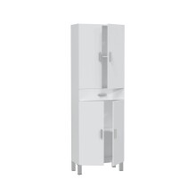 Hochschrank >ARUBA< in weiß glänzend - 60x182x29 (BxHxT)