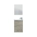 Waschbeckenunterschrank >COMPACT< (2er-Set) mit Spiegel, Alaska-Eiche - 40x58x22 (BxHxT)
