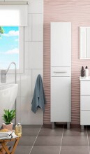Hochschrank >ATHENA< in weiß glänzend - 35x182x31 (BxHxT)