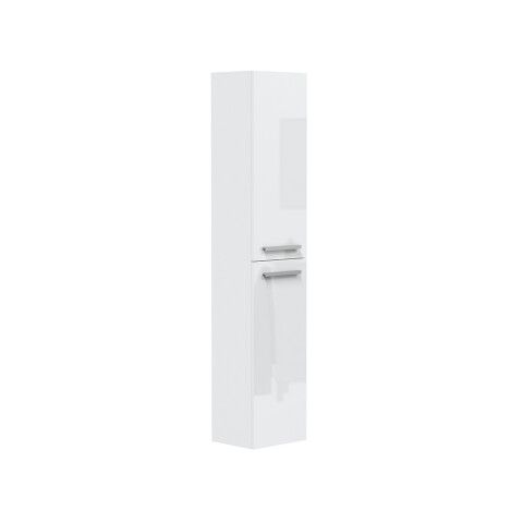 Hängeschrank >ATHENA< in Weiß lackiert / weiß glänzend - 30x150x25 (BxHxT)