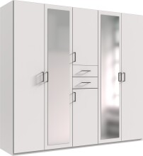 Drehtürenschrank >Dillingen< in WEISS -...