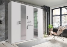 Drehtürenschrank >Dillingen< in WEISS -...