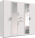 Drehtürenschrank >Dillingen< in WEISS - 225x208x58cm (BxHxT)