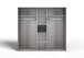 Drehtürenschrank >Dillingen< in GRAPHIT - 225x208x58cm (BxHxT)