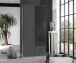 Drehtürenschrank >Soest< in GRAPHIT + GLAS SCHWARZ - 90x199x58cm (BxHxT)