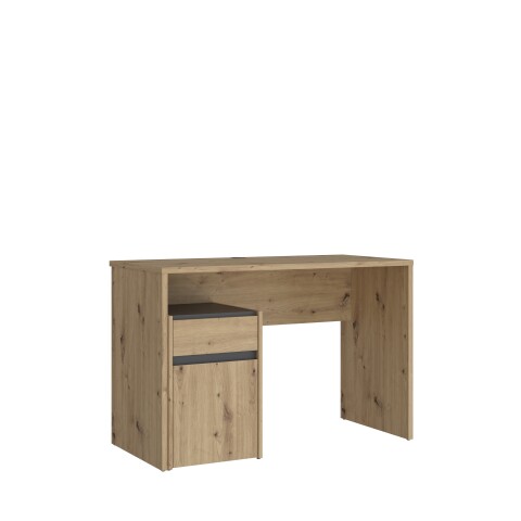 Schreibtisch >MODULTRICK< in Artisan Eiche Dekor / Grau - 110x72,7x52,7cm B/H/T