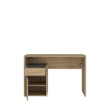 Schreibtisch >MODULTRICK< in Artisan Eiche Dekor / Grau - 110x72,7x52,7cm B/H/T