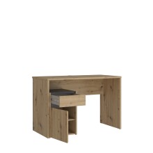 Schreibtisch >MODULTRICK< in Artisan Eiche Dekor / Grau - 110x72,7x52,7cm B/H/T