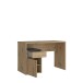 Schreibtisch >MODULTRICK< in Artisan Eiche Dekor / Grau - 110x72,7x52,7cm B/H/T