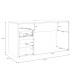 Schreibtisch >MODULTRICK< in Weiss / Artisan Eiche Dekor - 140x72,7x52,7cm (BxHxT)