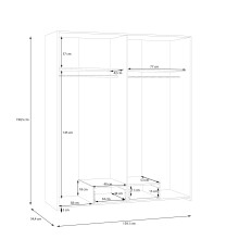 Drehtürenschrank >ECONOBOX< in Weiss  - 159,1x190,5x54,4cm (BxHxT)