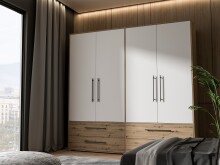 Drehtürenschrank >MOKKARIS< in Artisan Eiche - 205,9x200,1x58,8cm (BxHxT)