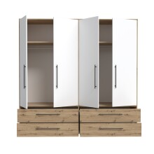 Drehtürenschrank >MOKKARIS< in Artisan Eiche - 205,9x200,1x58,8cm (BxHxT)