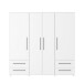 Drehtürenschrank >MOKKARIS< in weiß - 205,9x200,1x58,8cm (BxHxT)
