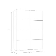 Schiebetürenschrank >SCHACH&MATT 2< in Weiss / Artisan Eiche - 150,1x210,5x61,2cm B/H/T