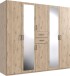 Kleiderschrank-Set >Dillingen< in Viking-oak-Nachbildung - 228x213x58cm (BxHxT)