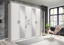 Kleiderschrank-Set >Dillingen< in Weiß -...