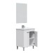 Badezimmer-Set >LC1-60< in weiß glänzend / Spiegel - 60x80x45 (BxHxT)