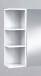 Hängeregal >Eckmodul Badezimmerschrank< in Weiß Hochglanz - 20x65x21 (BxHxT)