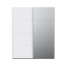 Schiebetürenschrank >SCHACH&MATT 2< in weiss / Spiegel - 170,3x210,5x61,2cm (BxHxT)
