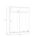 Schiebetürenschrank >SCHACH&MATT 2< in Weiss - 170,3x210,5x61,2cm (BxHxT)