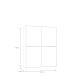 Schiebetürenschrank >Schach&matt< in Weiss  / Puccini Eiche - 150,1x190,5x61,2cm B/H/T