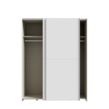 Schiebetürenschrank >Schach&matt< in Weiss - 150,1x190,5x61,2cm (BxHxT)