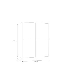 Schiebetürenschrank >Schach&matt< in Weiss - 150,1x190,5x61,2cm (BxHxT)