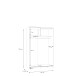 Schiebetürenschrank >Schach&matt< in Weiss - 120,1x190,5x61,2cm (BxHxT)