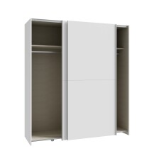 Schiebetürenschrank >Schach&matt< in Weiss - 170,3x190,5x61,2cm (BxHxT)